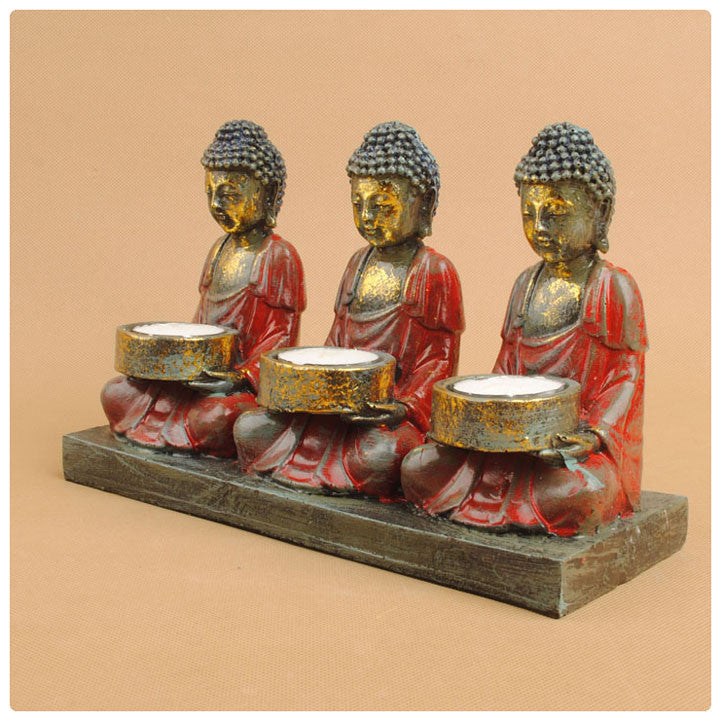 BUDDHA CANDLE HOLDER STATUE