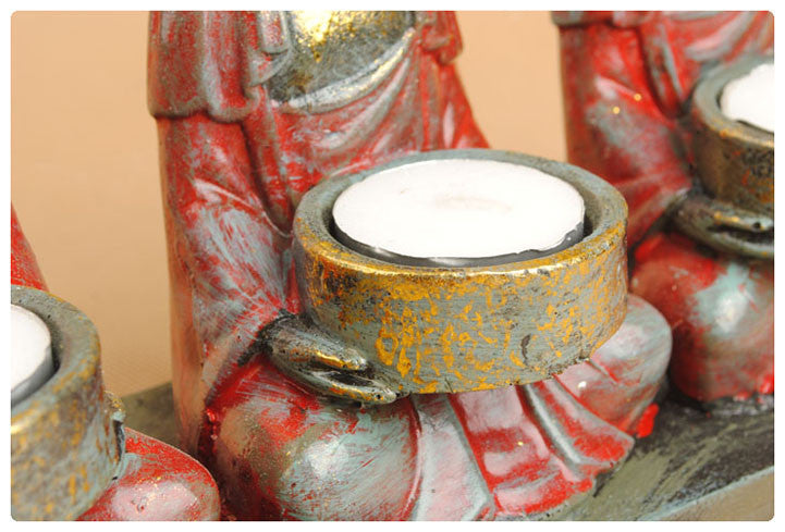 BUDDHA CANDLE HOLDER STATUE